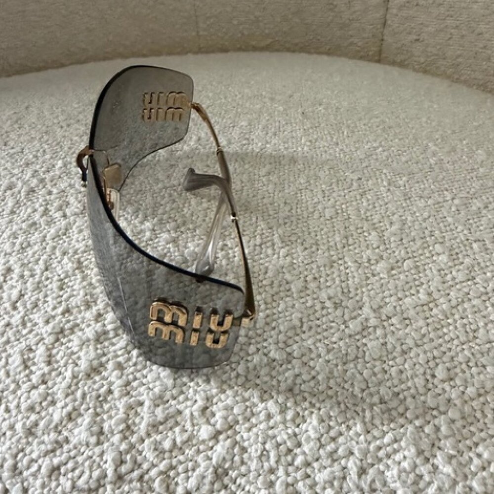 Miu Miu Aube Sunglasses (Authentic) - Gray/Gold - Picture 5 of 10